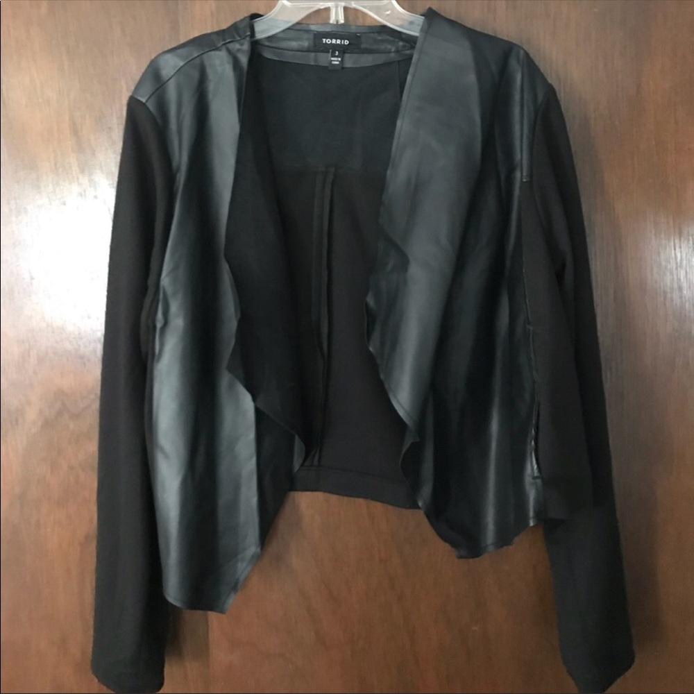 Jacket w/ leather accents